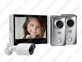 Беспроводной домофон с камерой Skynet C70 (2+1) с записью фото и видео